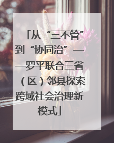 从“三不管”到“协同治”——罗平联合三省（区）邻县探索跨域社会治理新模式