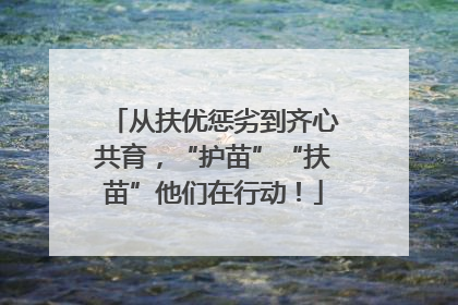 从扶优惩劣到齐心共育，“护苗”“扶苗”他们在行动！