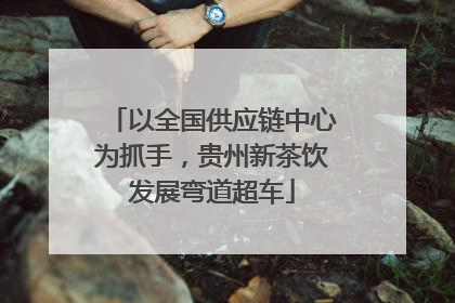 以全国供应链中心为抓手，贵州新茶饮发展弯道超车