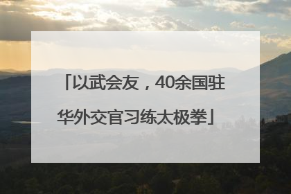 以武会友，40余国驻华外交官习练太极拳