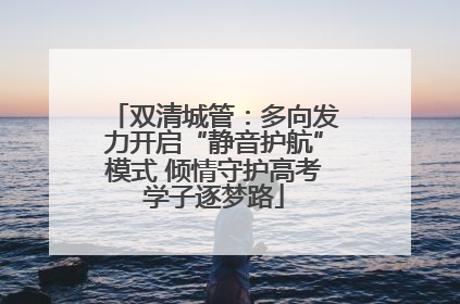 双清城管：多向发力开启“静音护航”模式 倾情守护高考学子逐梦路