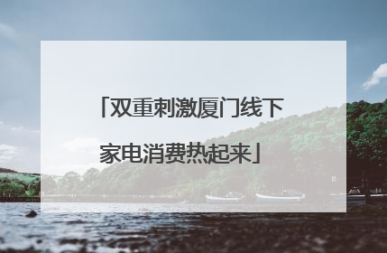 双重刺激厦门线下家电消费热起来
