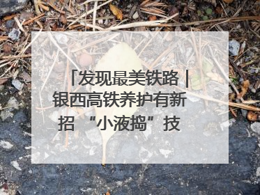 发现最美铁路｜银西高铁养护有新招 “小液捣”技术安全又准确