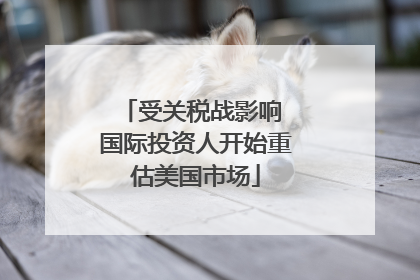 受关税战影响 国际投资人开始重估美国市场