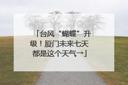 台风“蝴蝶”升级！厦门未来七天都是这个天气→