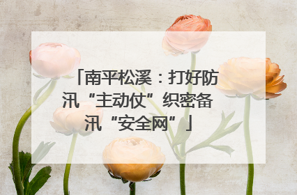 南平松溪：打好防汛“主动仗”织密备汛“安全网”
