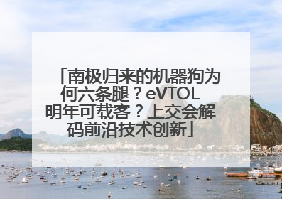 南极归来的机器狗为何六条腿？eVTOL明年可载客？上交会解码前沿技术创新