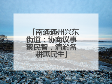 南通通州兴东街道：协商议事聚民智，清淤备耕惠民生
