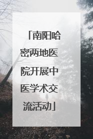 南阳哈密两地医院开展中医学术交流活动