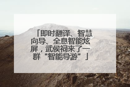 即时翻译、智慧向导、全息智能炫屏，武侯祠来了一群“智能导游”