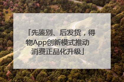 先鉴别、后发货，得物App创新模式推动消费正品化升级