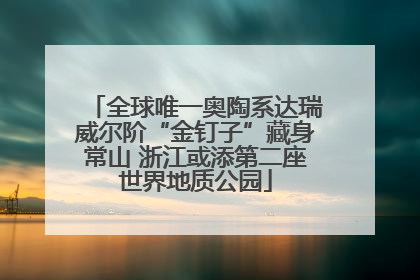 全球唯一奥陶系达瑞威尔阶“金钉子”藏身常山 浙江或添第二座世界地质公园