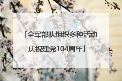 全军部队组织多种活动庆祝建党104周年