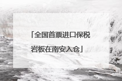 全国首票进口保税岩板在南安入仓