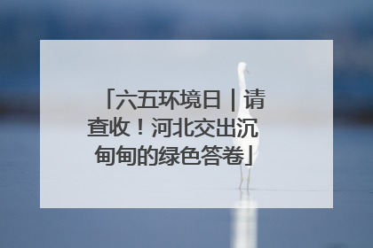 六五环境日｜请查收！河北交出沉甸甸的绿色答卷