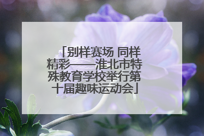 别样赛场 同样精彩——淮北市特殊教育学校举行第十届趣味运动会