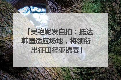 吴艳妮发自拍：抵达韩国适应场地，将领衔出征田径亚锦赛