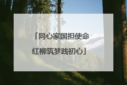 同心家国担使命 红柳筑梦践初心