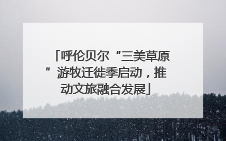呼伦贝尔“三美草原”游牧迁徙季启动，推动文旅融合发展