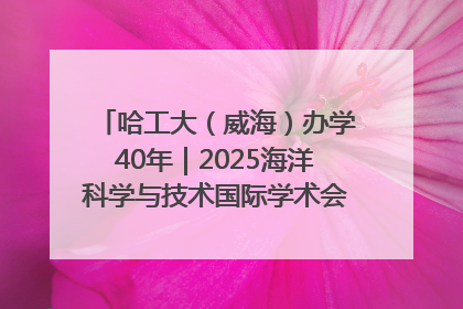 哈工大（威海）办学40年｜2025海洋科学与技术国际学术会议在威海召开