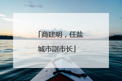 商建明，任盐城市副市长