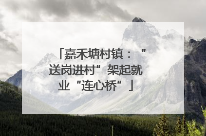 嘉禾塘村镇：“送岗进村”架起就业“连心桥”