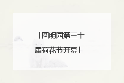 圆明园第三十届荷花节开幕