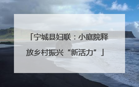 宁城县妇联：小庭院释放乡村振兴“新活力”