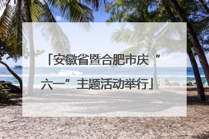 安徽省暨合肥市庆“六一”主题活动举行