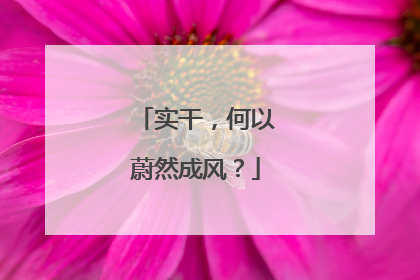 实干，何以蔚然成风？