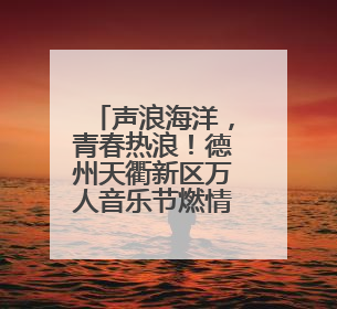声浪海洋，青春热浪！德州天衢新区万人音乐节燃情绽放