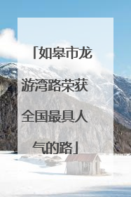 如皋市龙游湾路荣获全国最具人气的路