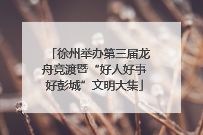 徐州举办第三届龙舟竞渡暨“好人好事好彭城”文明大集