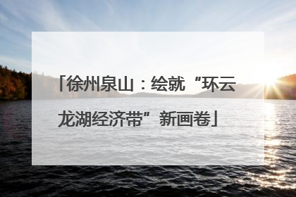 徐州泉山：绘就“环云龙湖经济带”新画卷