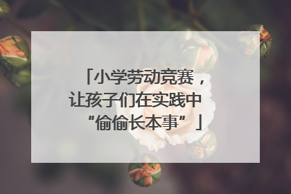 小学劳动竞赛，让孩子们在实践中“偷偷长本事”