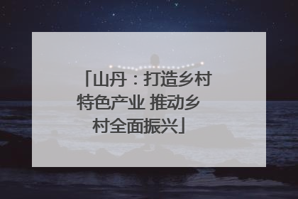 山丹：打造乡村特色产业 推动乡村全面振兴