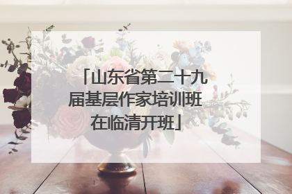 山东省第二十九届基层作家培训班在临清开班
