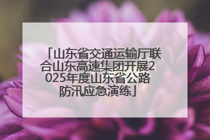 山东省交通运输厅联合山东高速集团开展2025年度山东省公路防汛应急演练
