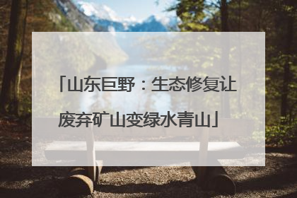 山东巨野：生态修复让废弃矿山变绿水青山
