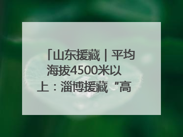山东援藏｜平均海拔4500米以上：淄博援藏“高”在哪里？