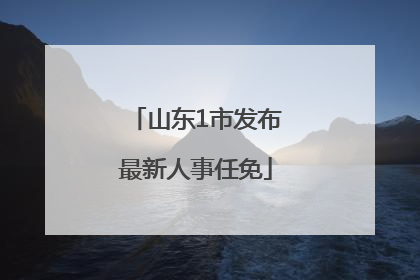 山东1市发布最新人事任免
