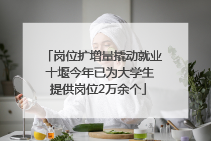 岗位扩增量撬动就业 十堰今年已为大学生提供岗位2万余个