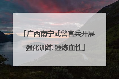 广西南宁武警官兵开展强化训练 锤炼血性