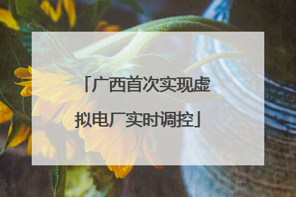 广西首次实现虚拟电厂实时调控