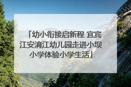幼小衔接启新程 宜宾江安淯江幼儿园走进小坝小学体验小学生活