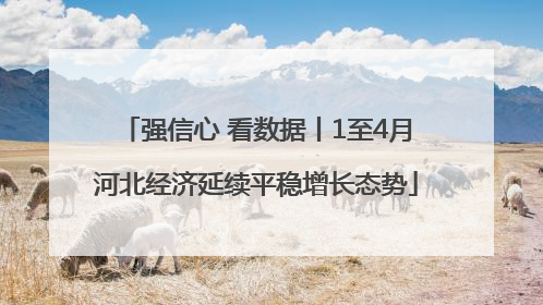 强信心 看数据丨1至4月河北经济延续平稳增长态势