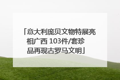 意大利庞贝文物特展亮相广西 103件/套珍品再现古罗马文明