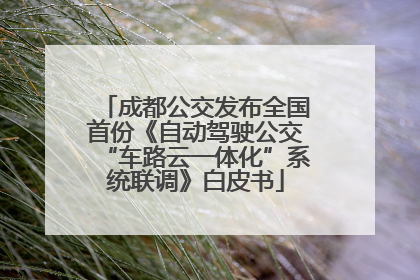 成都公交发布全国首份《自动驾驶公交“车路云一体化”系统联调》白皮书