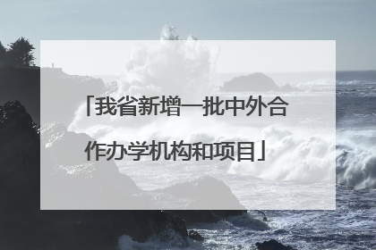 我省新增一批中外合作办学机构和项目