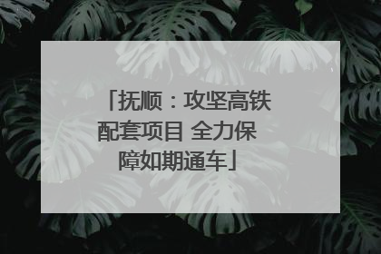 抚顺：攻坚高铁配套项目 全力保障如期通车
